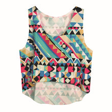 Casual Women Cartoon Crop T-Shirt Emoji Tank Top VBlouse Sleeveless J4U66