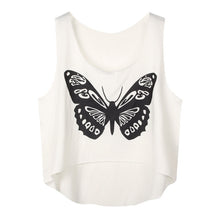 Casual Women Cartoon Crop T-Shirt Emoji Tank Top VBlouse Sleeveless J4U66