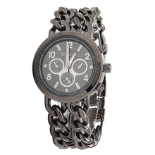 Fashion Womens Cowboy Chain Stainless Steel BandDress Quartz WristWatch Bangle Bracelet Relojes J4U66