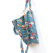 Fashion Vintagewomen's handbag Birdsflowers Printed large canvas tote beach shoulder bag J4U66