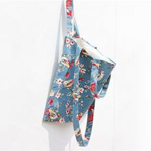 Fashion Vintagewomen's handbag Birdsflowers Printed large canvas tote beach shoulder bag J4U66