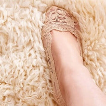 Fashion Women's Cotton Lace Antiskid Invisible Liner Low Cut Socks Causal  J4U66
