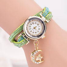 Fashion relogio feminino Women quartz-watch Crystal Band Wave Bracelet Dial Quartz Analog Wrap Wrist Watch J4U66