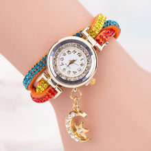 Fashion relogio feminino Women quartz-watch Crystal Band Wave Bracelet Dial Quartz Analog Wrap Wrist Watch J4U66