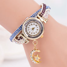 Fashion relogio feminino Women quartz-watch Crystal Band Wave Bracelet Dial Quartz Analog Wrap Wrist Watch J4U66