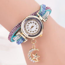 Fashion relogio feminino Women quartz-watch Crystal Band Wave Bracelet Dial Quartz Analog Wrap Wrist Watch J4U66