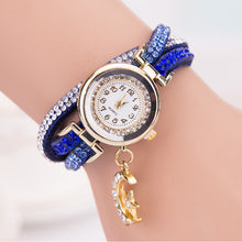 Fashion relogio feminino Women quartz-watch Crystal Band Wave Bracelet Dial Quartz Analog Wrap Wrist Watch J4U66