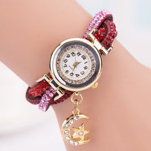 Fashion relogio feminino Women quartz-watch Crystal Band Wave Bracelet Dial Quartz Analog Wrap Wrist Watch J4U66