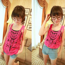 Lace Sleeveless Crochet Knit Vintage Women VTank Top Shirt Sexy J4U66