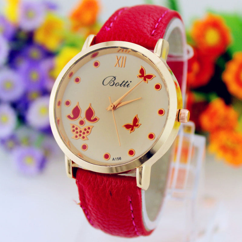 Luxury Elegant Women's Watch Stainless steel Leather Brand Wristwatch Fashion Ladies Dress Watch  J4U66