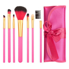 7pc Women Girl Professional Pink Makeup Brush Sets For Powder Eye Shadow Make Up Tools Kit  J4U66