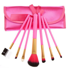 7pc Women Girl Professional Pink Makeup Brush Sets For Powder Eye Shadow Make Up Tools Kit  J4U66