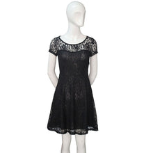 Fashion Black Blue Sexy Women's Ladies Floral vestido Lace Dress Short Sleeve Bodycon longos Dress Freeship J4U66