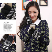 Fashion Women Screen Knit Cotton Warm Gloves  J4U66