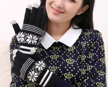 Fashion Women Screen Knit Cotton Warm Gloves  J4U66