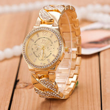 Women's Fashion Dress Luxury Bling Crystal Stainless Steel Band Analog Quartz Wrist Watch  J4U66