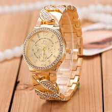 Women's Fashion Dress Luxury Bling Crystal Stainless Steel Band Analog Quartz Wrist Watch  J4U66