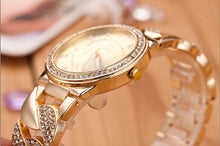 Women's Fashion Dress Luxury Bling Crystal Stainless Steel Band Analog Quartz Wrist Watch  J4U66