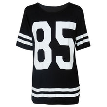 Fashion Womens Baseball Short Sleeeve Shirt Loose Mini Shirtdress 85 printed blouse J4U66