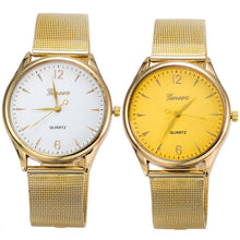 Gold watch Full stainless steel woman fashion dress watches men brand quartz watch qualityship J4U66