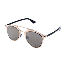 women brand designer Metal Frame Aviator Mirror sunglasses Classic Cat Eye Glasses  J4U66