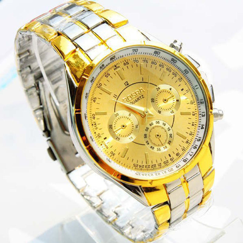 Luxury Men Roman Numerals Watches Metal Analog Quartz Fashion Wrist Watch J4U66