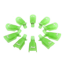 10pc Plastic Nail Art Soak Off Cap Clip UV Gel Polish Remover Wrap Tool J4U66