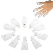 10pc Plastic Nail Art Soak Off Cap Clip UV Gel Polish Remover Wrap Tool J4U66