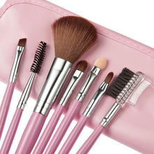 7pc Cosmetics Makeup Brushes Tools Eye Eyebrow Shadow Powder Lipsticks Make up Kit Gift Bag  J4U66