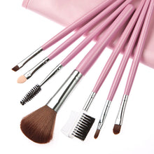 7pc Cosmetics Makeup Brushes Tools Eye Eyebrow Shadow Powder Lipsticks Make up Kit Gift Bag  J4U66