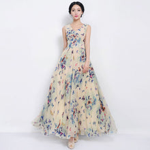 EuropeanSexy Women butterfly Print Long Chiffon Beach Dresses Big size XXXL J4U66