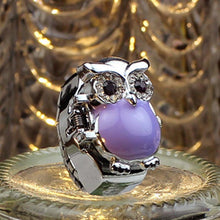 Creative Fashion Retro Owl Finger Watch Clamshell Ring Watch J4U66