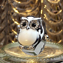 Creative Fashion Retro Owl Finger Watch Clamshell Ring Watch J4U66