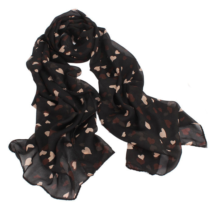 Love Heart Soft Long Shawl Scarf Wrap Stole For Womens Girls 160CM X 48CM J4U66