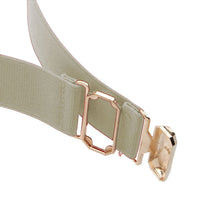 Women Waistband Gold Metal Elastic Strap Clasp Closure Mirror Belt J4U66