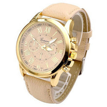 Women's Fashion Roman Numerals Faux Leather Analog Quartz Wrist Watch J4U66