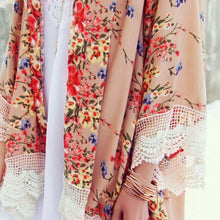 Women Printed Chiffon Shawl Kimono Cardigan Coat Tops Outwear Cover Up Blouse Brand Designer Vestideo J4U66