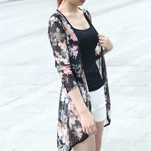 Fashion Women Stripe Printed Gauze Blouses Kimono Cardigan Coat Jacket Brand Designer Vestideo J4U66