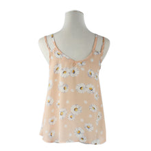 Vestideo Casual Sleeveless Shirt Daisy Loose Chiffon VTop Blouse  J4U66