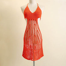 Vestidos Sexy Women Slim Knitwear Frenum Sleeveless Backless Mini Dress J4U66