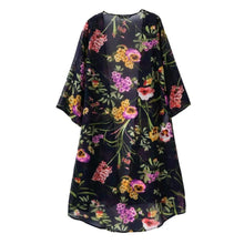 Women Kimono Cardigan CoatChiffon Floral Printed Jacket Tops Outwear Cover Up Blouse Vestideo  J4U66