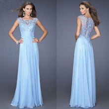 vestidoWomen Formal Long Lace Prom Bridesmaid Wedding Maxi Dress and blue J4U66