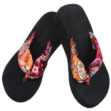 Korean Womens Casual Beach Slippers Wedge Platform Thong Flip Flops Sandals Shoes J4U66