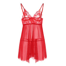 sexi woman lingerie ladies red sheer lace sleepwear temptation transparent womens underwear nuisette braces dress thongs J4U66