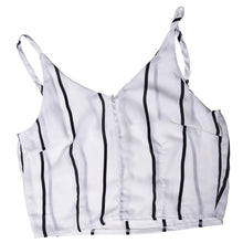Sexy Backless Short Rompers Womens Jumpsuit Casual Chiffon Overalls For Women Playsuit White Women Striped Jumpsuit J4U66