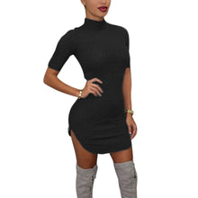 Sexy Bandage Bodycon Dress Short Sleeve Evening Party Back Zipper Dresseini Free Style Ladies Cloth J4U66