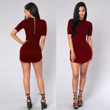 Sexy Bandage Bodycon Dress Short Sleeve Evening Party Back Zipper Dresseini Free Style Ladies Cloth J4U66