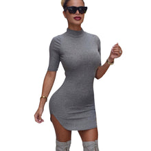 Sexy Bandage Bodycon Dress Short Sleeve Evening Party Back Zipper Dresseini Free Style Ladies Cloth J4U66
