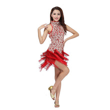 Sexy Bling Latin Sequins Ballroom Salsa Samba Rumba Tango Dress Dance Performance Dress J4U66