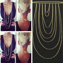 Sexy Body Chain Women Necklaces & Pendants Tassel Alloy Punk Long Necklace Designer Jewelry J4U66